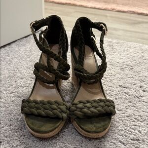 Tory Burch Braided Olive Green Women's Espadrille